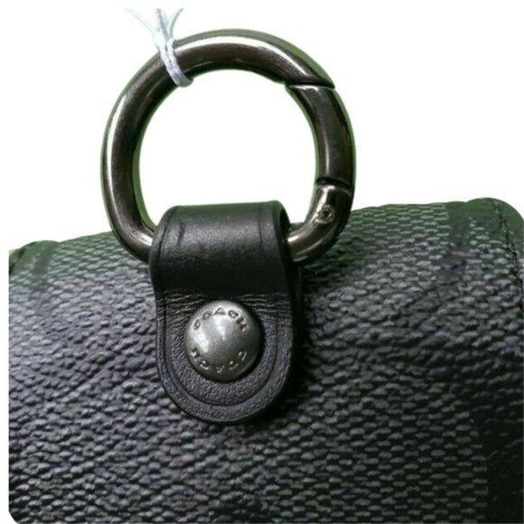 NWT COACH Charcoal and Black Earbud Case - Picture 5 of 9